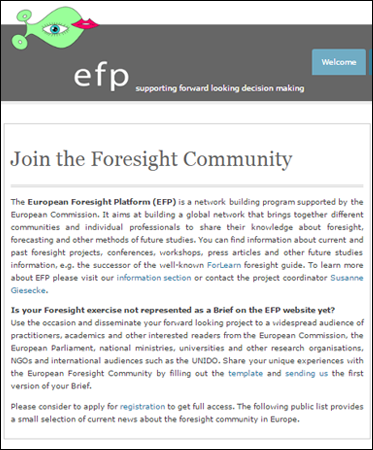 European Foresight Platform (EFP)