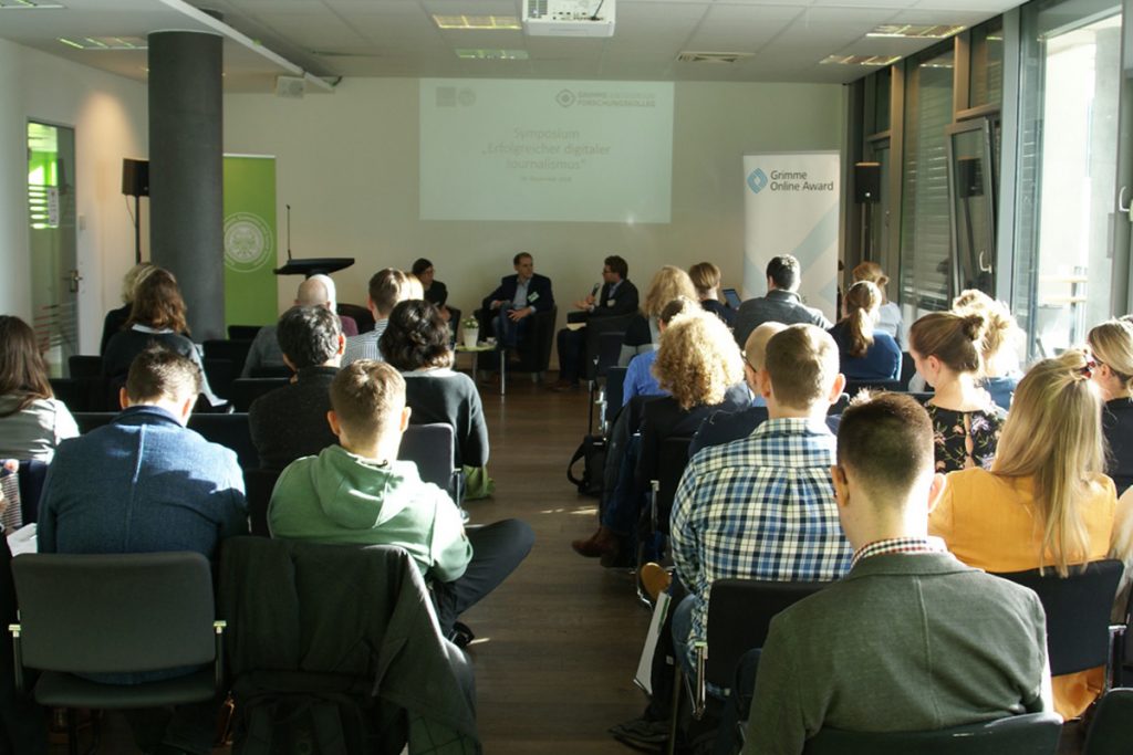 Publikum beim Symposium „Erfolgreicher digitaler Journalismus“. Foto: Daniel Kunkel